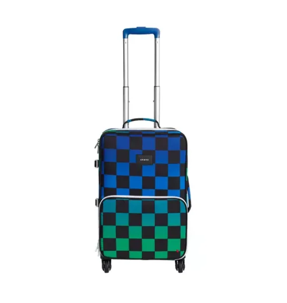 Janie and Jack Luggage-Logan Carry-On Suitcase blue checkerboard