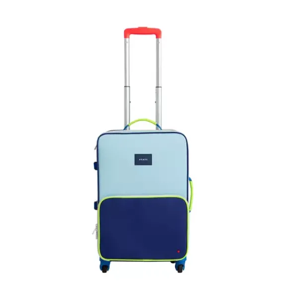Janie and Jack Kids Accessories|Luggage-Logan Carry-On Suitcase navy/neon
