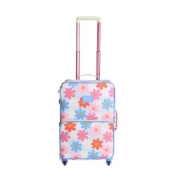 Janie and Jack Luggage|Kids Accessories-Logan Carry-On Suitcase daisies