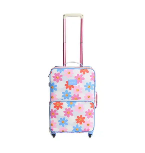 Janie and Jack Luggage|Kids Accessories-Logan Carry-On Suitcase daisies