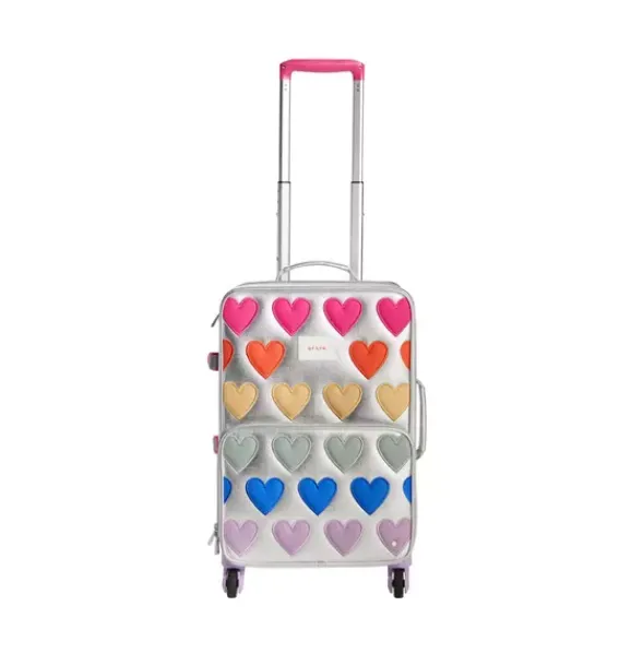 Janie and Jack Luggage|Kids Accessories-Logan Carry-On Suitcase patchwork hearts