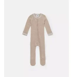 Janie and Jack Baby Clothing-Long Sleeve Jumpsuit Footie - Hug Me oat