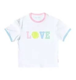 Janie and Jack Kids Clothing-Love Crewneck T-Shirt white/pastel