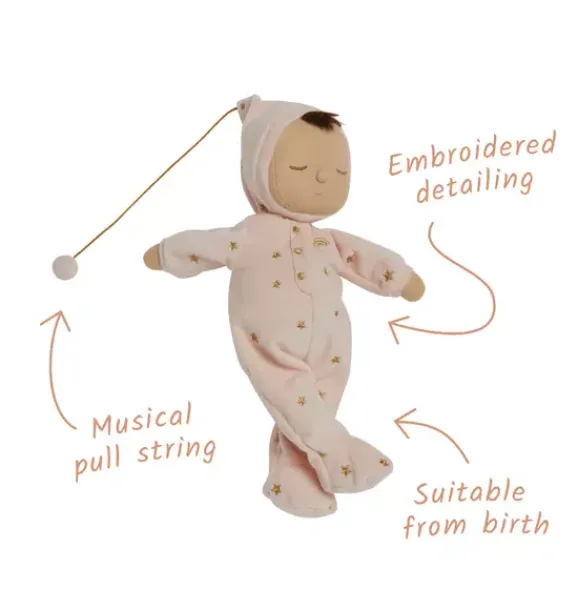 Janie and Jack Dolls-Lullaby Dozy Dinkums - Luna - ballet pink