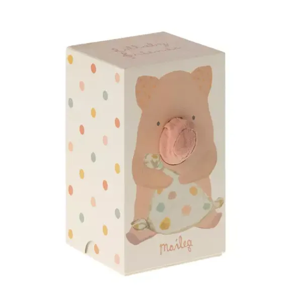 Janie and Jack Baby Accessories-Lullaby Friends - Pig pink