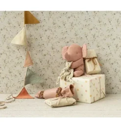 Janie and Jack Baby Accessories-Lullaby Friends, Elephant - old rose