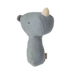 Janie and Jack Stuffed Animals-Lullaby friends, Rhino rattle - dusty blue