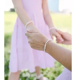 Janie and Jack Jewelry|Kids Accessories-Mama & Mini Pearl Bracelet Gift Set white