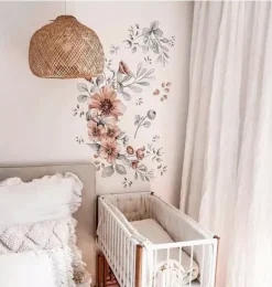 Janie and Jack Wallpaper-Meadow Flowers Pastel Wall Decal Set multi