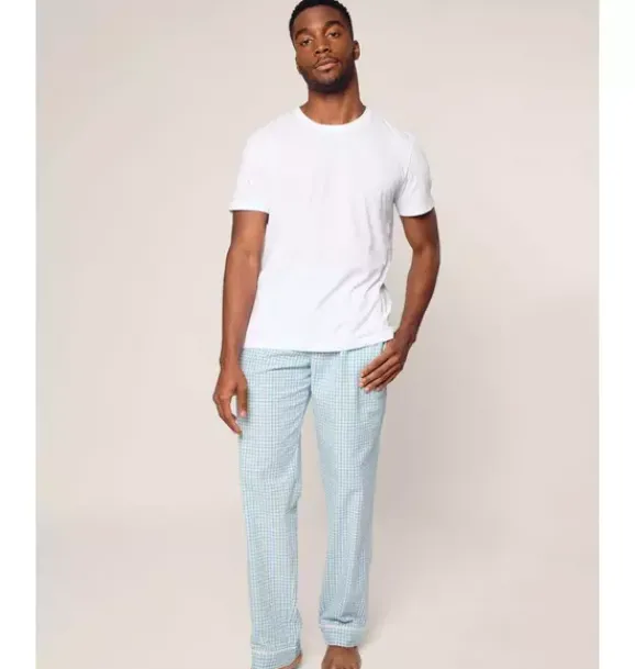Janie and Jack Adult Pajamas|Petite Plume-Men's Twill Pants in spring gingham
