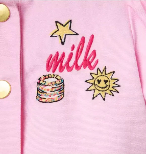 Janie and Jack Rompers & Jumpsuits-Milk Bar x Puff Sleeve Romper strawberry macaron