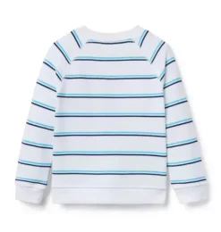 Janie and Jack Sweaters & Sweatshirts-Milk Bar x Striped Sweatshirt white stripe