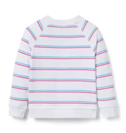Janie and Jack Sweaters & Sweatshirts-Milk Bar x Striped Sweatshirt white stripe