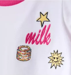 Janie and Jack Short Sleeve Tops-Milk Bar x Puff Sleeve Tee white
