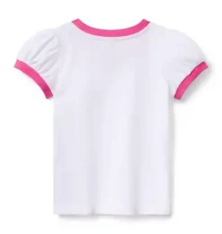 Janie and Jack Short Sleeve Tops-Milk Bar x Puff Sleeve Tee white