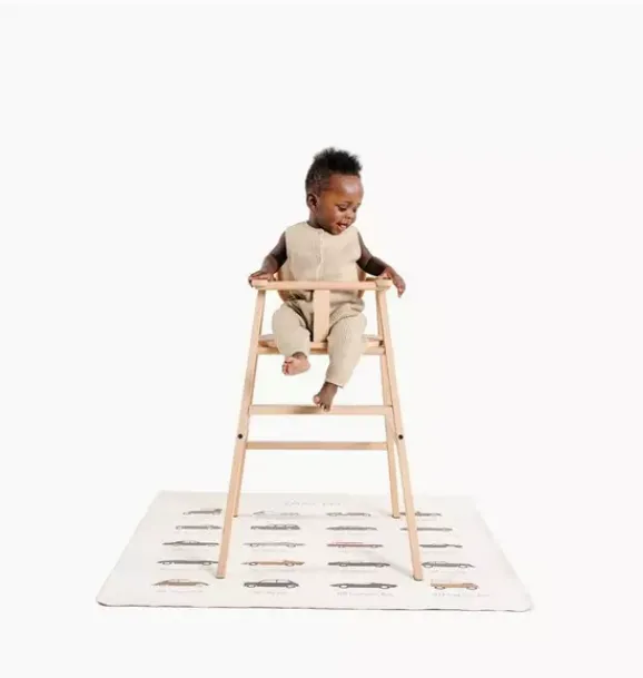 Janie and Jack Nursery-Mini High Chair Mat - classic cars