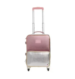 Janie and Jack Kids Accessories|Luggage-Mini Logan Carry-On Suitcase pink/silver