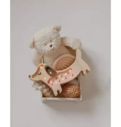 Janie and Jack Lighting-Mini Puppy Lamp cherries on pink