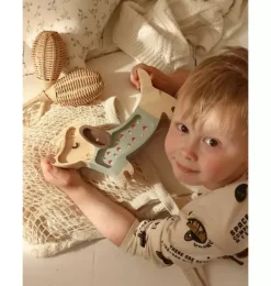 Janie and Jack Lighting-Mini Puppy Lamp mushrooms on green
