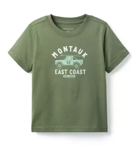 Janie and Jack Tees-Montauk Tee lichen green