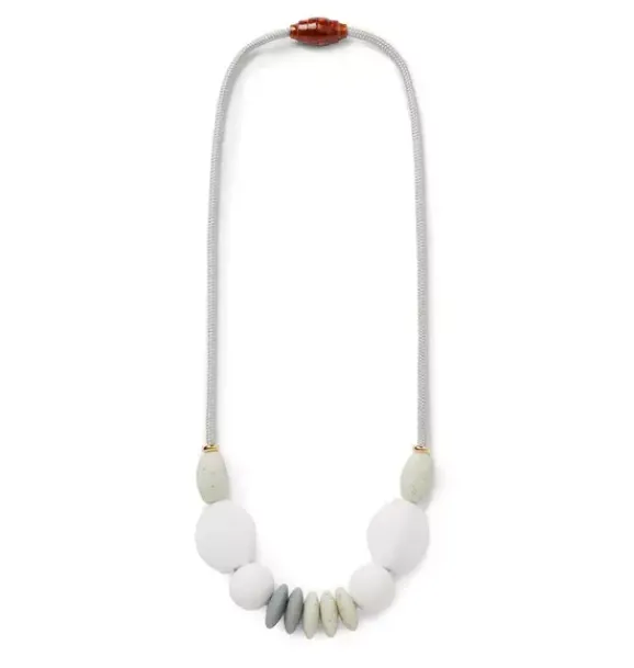 Janie and Jack Kids Accessories|Adult Accessories-Moonlight Signature Teething Necklace white