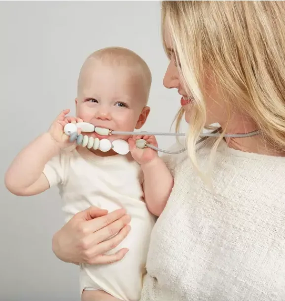 Janie and Jack Kids Accessories|Adult Accessories-Moonlight Signature Teething Necklace white