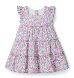 Janie and Jack Dresses-Mrs. Stoneley Dress Made With Liberty Fabric purple mrs. stoneley floral