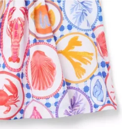 Janie and Jack Sleeveless Tops|Matching Sets-Ocean Icon Bow Shoulder Top white ocean icon