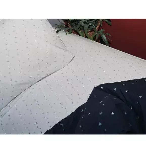 Janie and Jack Sheets-Organic Pillowcase cosmic triangles