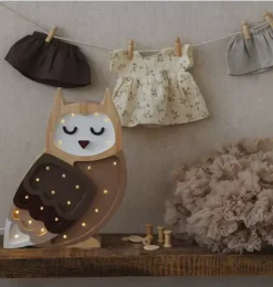Janie and Jack Lighting-Owl Lamp ombre brown