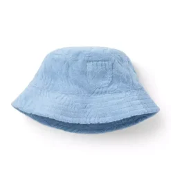 Janie and Jack Hats & Gloves|Accessories-Palm Terry Bucket Hat aquamarine