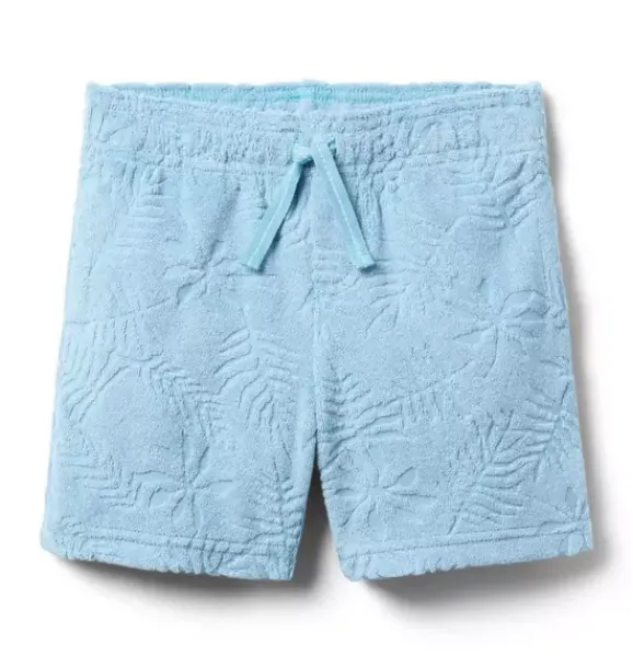 Janie and Jack Shorts|Matching Sets-Palm Terry Short aquamarine