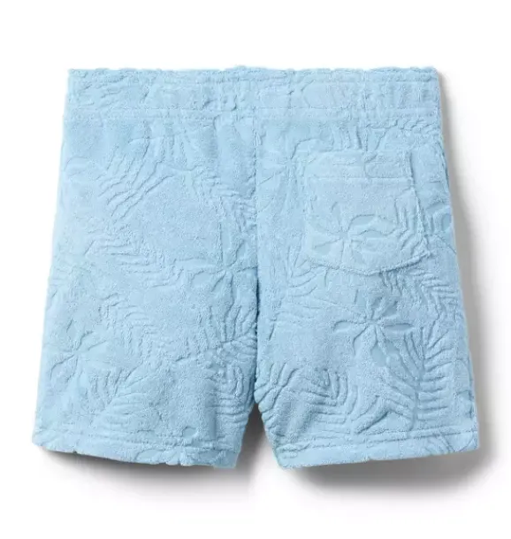 Janie and Jack Shorts|Matching Sets-Palm Terry Short aquamarine