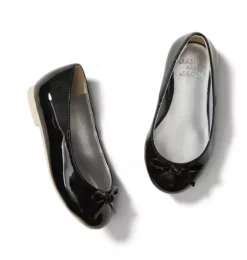 Janie and Jack Shoes-Patent Bow Ballet Flat black