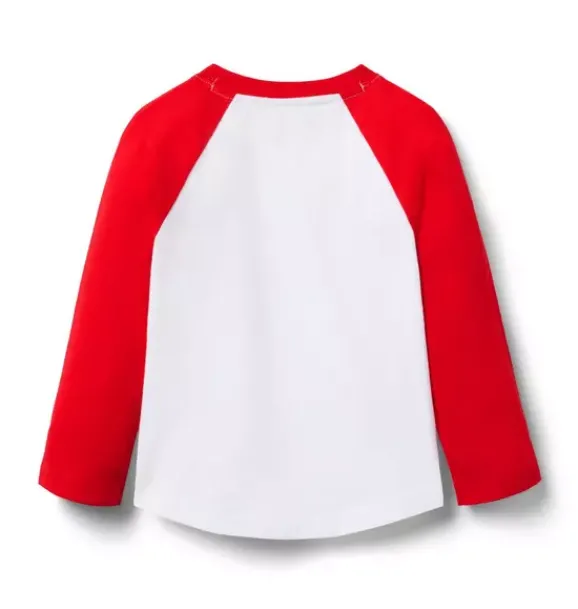 Janie and Jack Tees-PEANUTS™ Snoopy Holiday Raglan Tee bradbury red