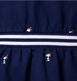 Janie and Jack Dresses-PEANUTS&trade; Snoopy Santa Hooded Dress merchant marine snoopy santa