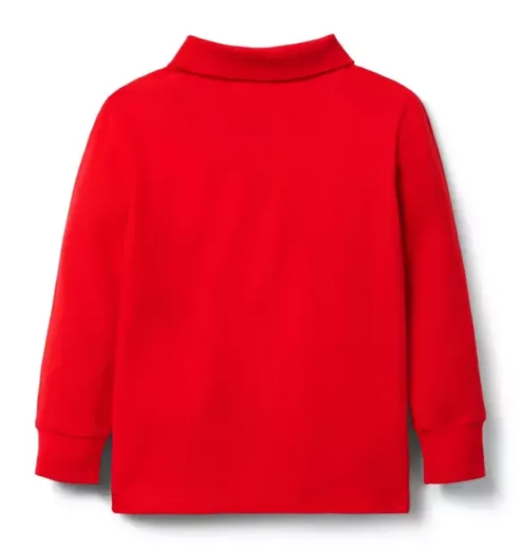 Janie and Jack Polos-PEANUTS™ Snoopy Santa Polo bradbury red