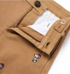 Janie and Jack Pants-PEANUTS&trade; Snoopy Santa Embroidered Twill Pant khaki snoopy santa