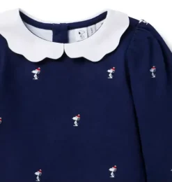 Janie and Jack Sweaters & Sweatshirts-PEANUTS&trade;  Snoopy Santa Collar Sweatshirt merchant marine snoopy santa