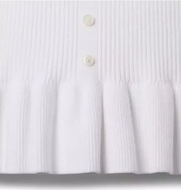 Janie and Jack Sweaters & Sweatshirts-Peplum Sweater Top white