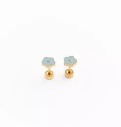 Janie and Jack Kids Accessories|Jewelry-Petite Flower Stud Earrings blue