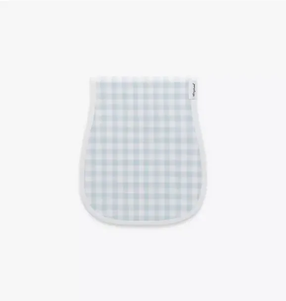 Janie and Jack Nursery-Picnic Gingham Burp Cloth - blue
