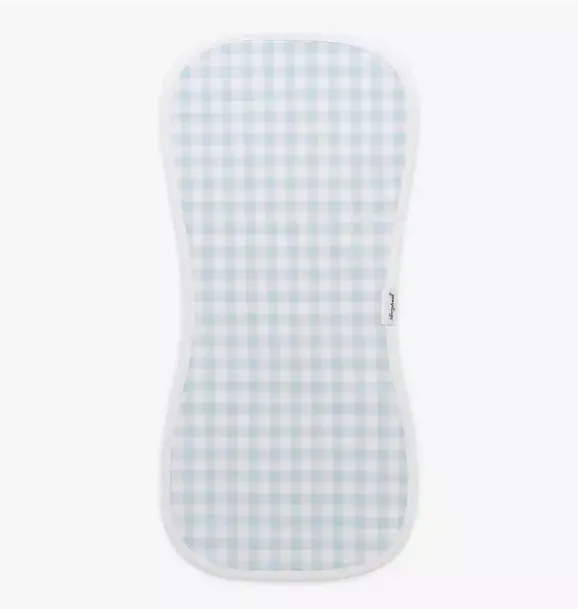 Janie and Jack Nursery-Picnic Gingham Burp Cloth - blue