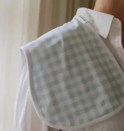 Janie and Jack Nursery-Picnic Gingham Burp Cloth - blue