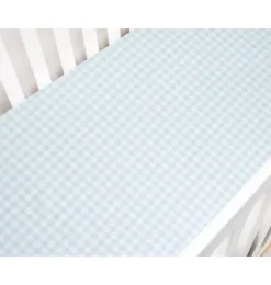 Janie and Jack Sheets|Nursery-Picnic Gingham Crib Sheet - blue