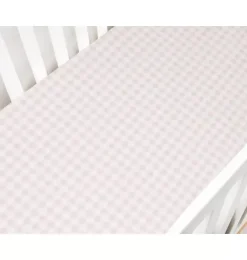 Janie and Jack Sheets|Nursery-Picnic Gingham Crib Sheet - pink