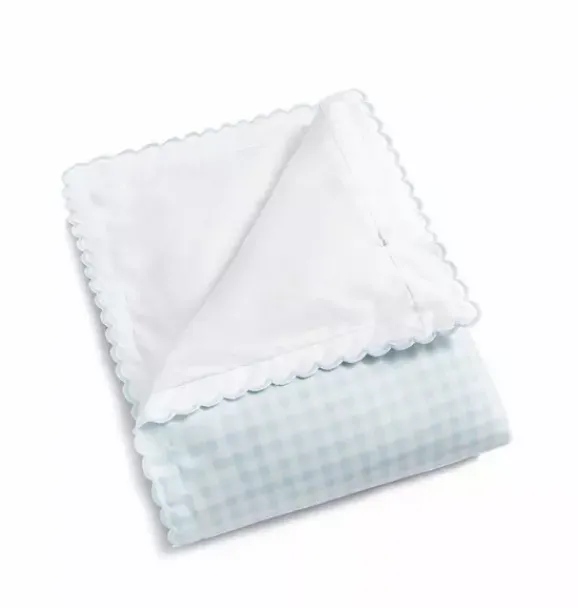 Janie and Jack Blankets And Quilts-Picnic Gingham Toddler Duvet Set - blue