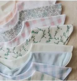 Janie and Jack Feeding Accessories|Nursery-Picnic Gingham Winglet Bib - pink