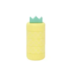 Janie and Jack Development Toys-Pineapple Topple Game & Stacker - Yellow multi