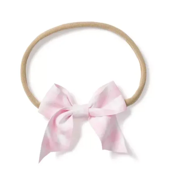 Janie and Jack Baby Accessories|Petite Plume-Baby Hair Bow pink gingham
